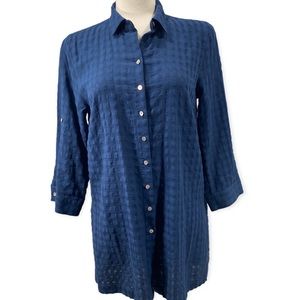 J. Jill Navy Everday Button down shirt Small